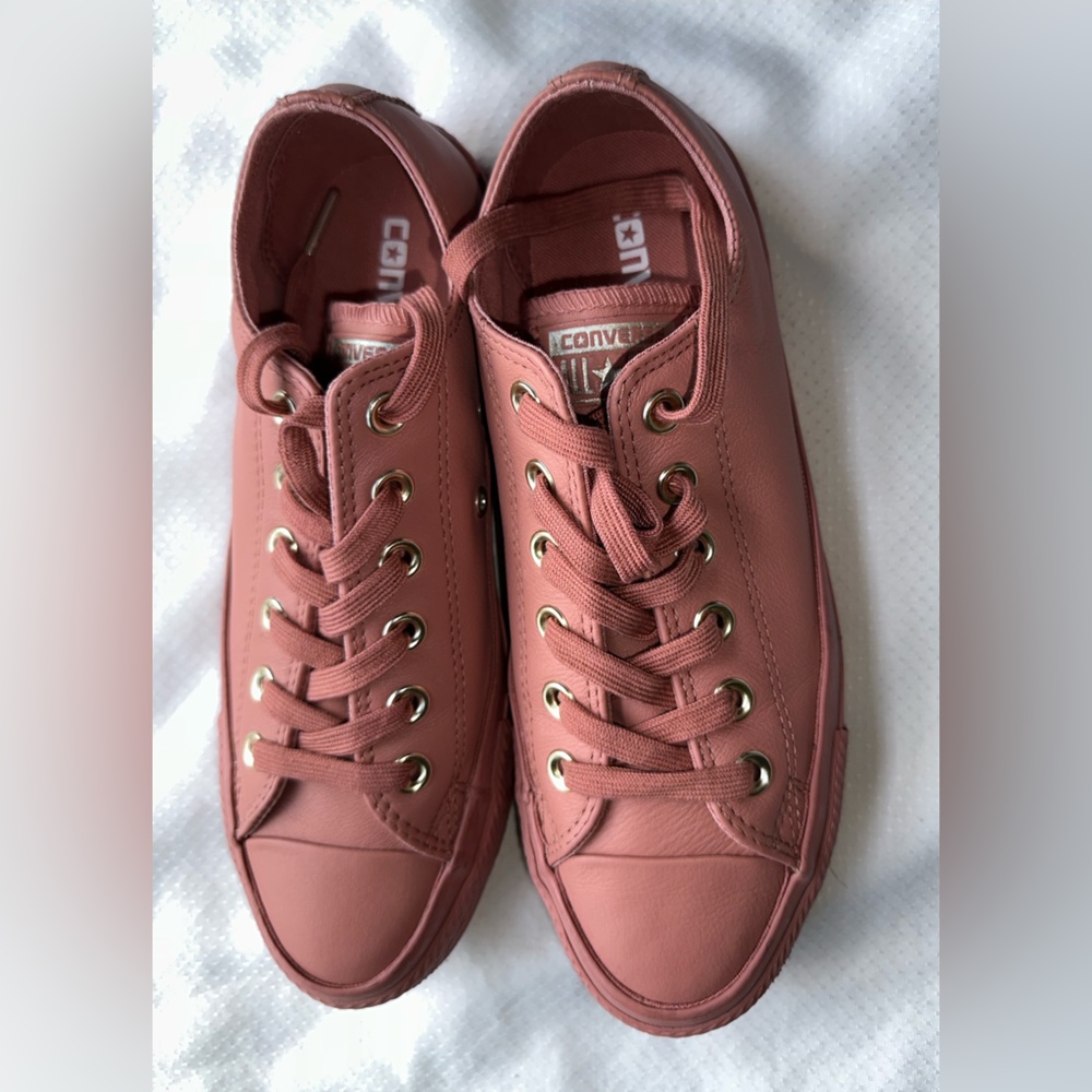 Leather Converse AllStar Womens 7 Rose Pink